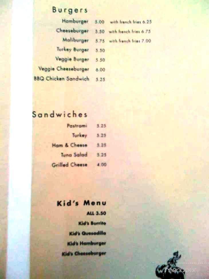 Lily's Cafe - Malibu, CA menu_pic