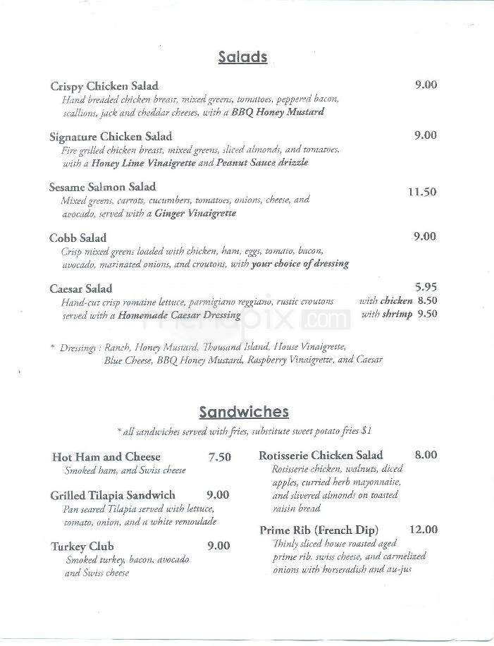 Jerry B's Bar & Grill - Little Rock, AR menu_pic