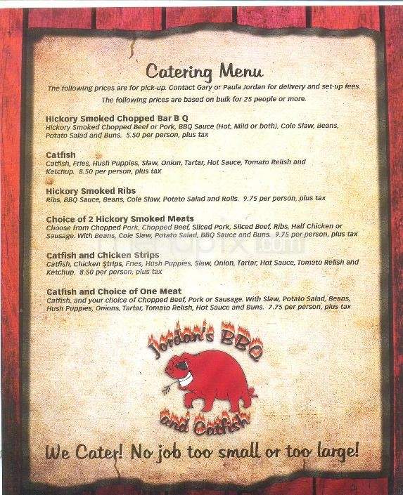 Jordan's BBQ - Little Rock, AR menu_pic