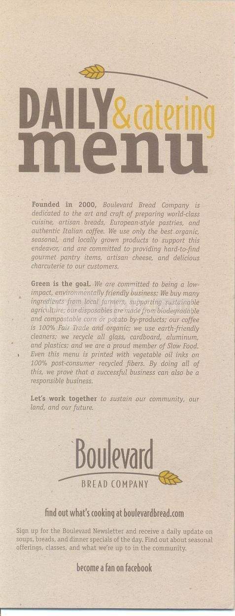 Boulevard Bread Co - Little Rock, AR menu_pic