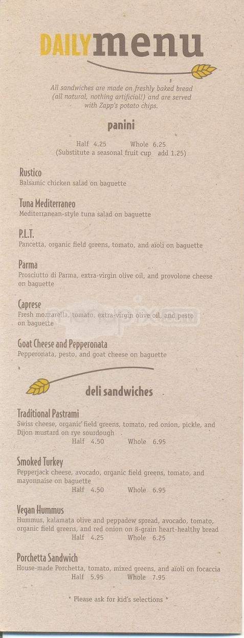 Boulevard Bread Co - Little Rock, AR menu_pic