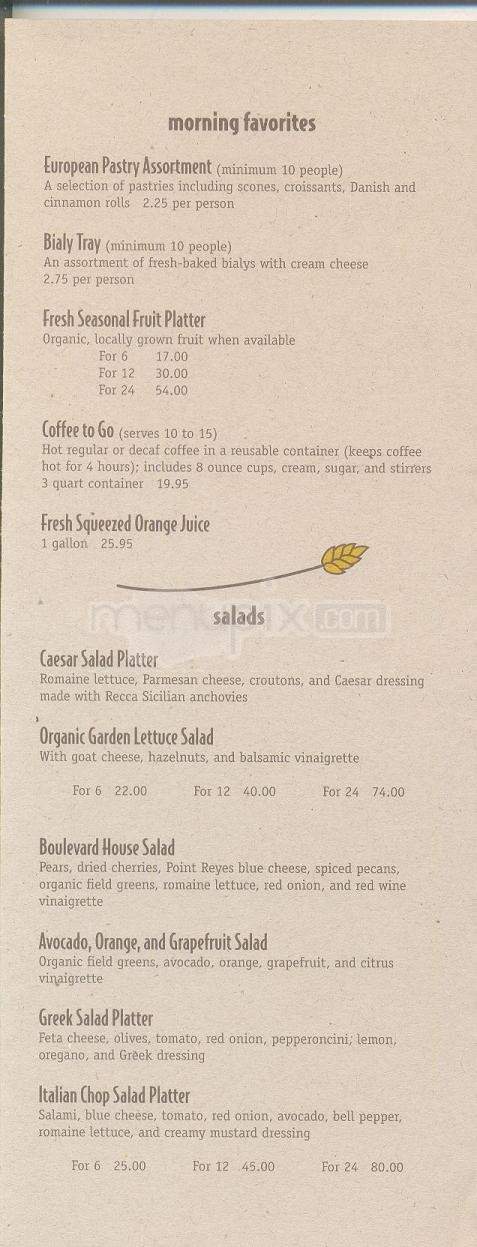 Boulevard Bread Co - Little Rock, AR menu_pic