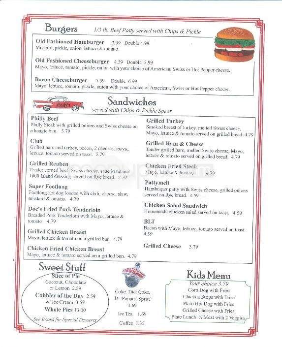 Cody's Cafe - Jacksonville, AR menu_pic