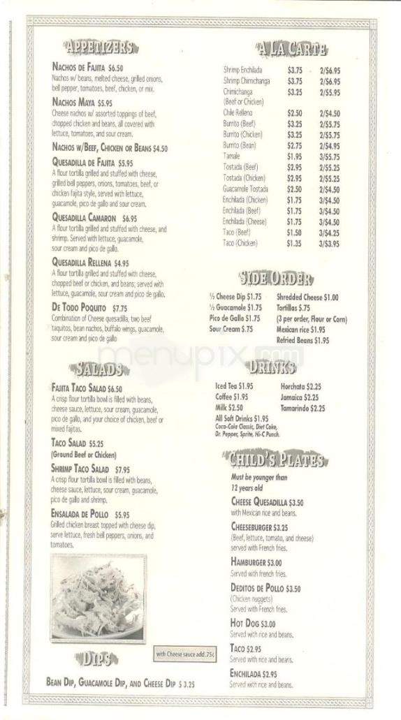 Riviera Maya - Little Rock, AR menu_pic