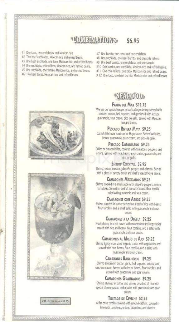 Riviera Maya - Little Rock, AR menu_pic