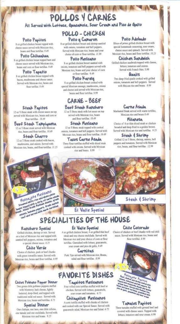 Papitos Mexican Restaurant - Jacksonville, AR menu_pic