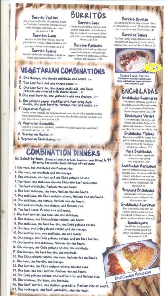 Papitos Mexican Restaurant - Jacksonville, AR menu_pic