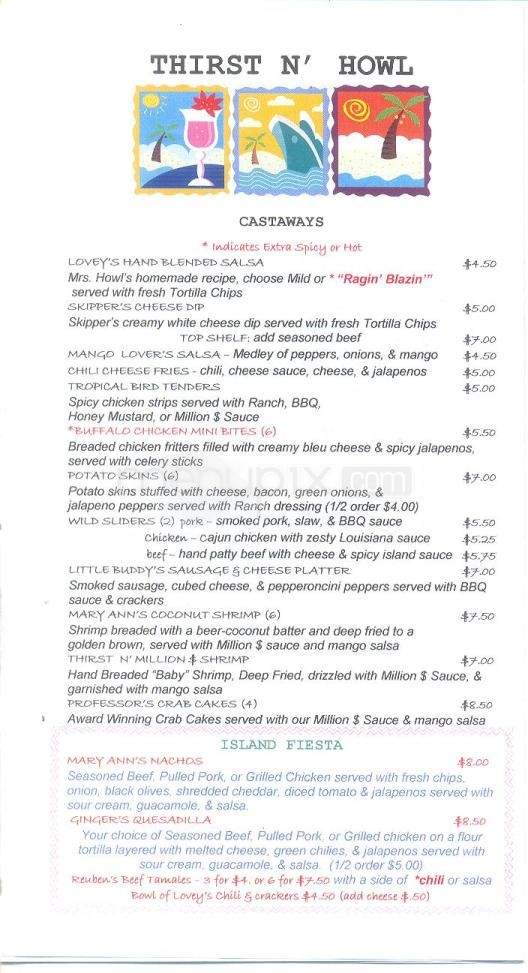 Thirst N' Howl - Little Rock, AR menu_pic