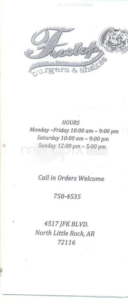 Frostop - North Little Rock, AR menu_pic