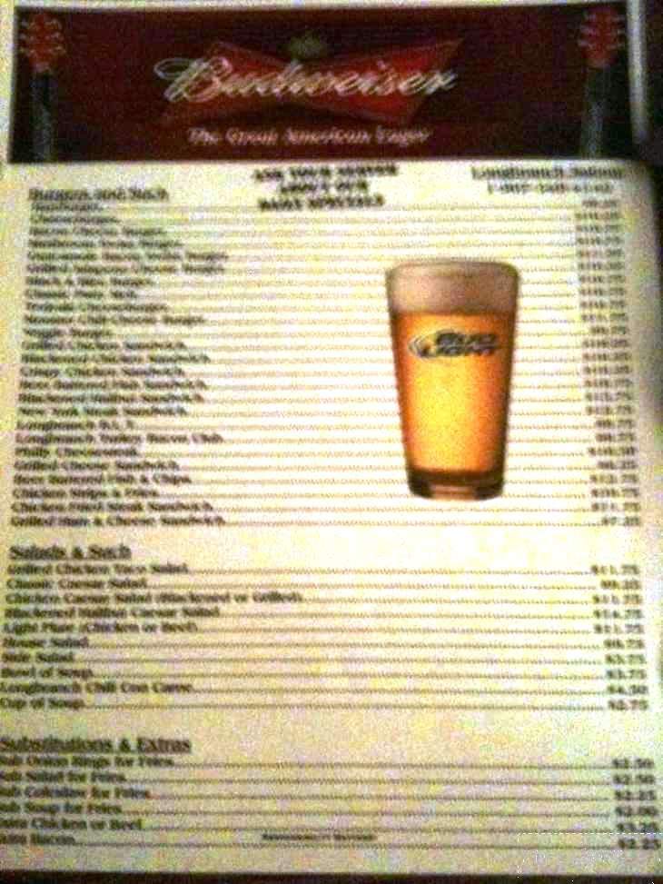 Long Branch Saloon - Anchorage, AK menu_pic