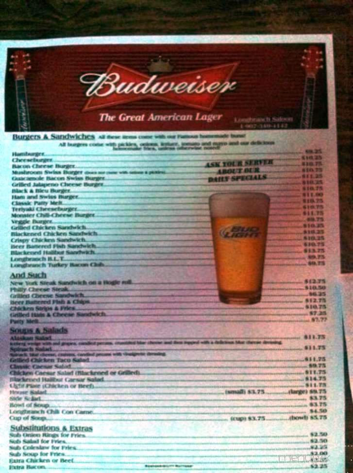 Long Branch Saloon - Anchorage, AK menu_pic