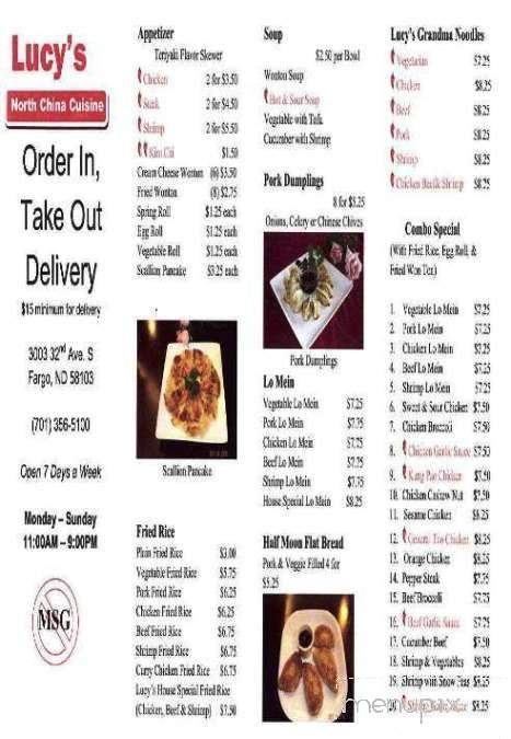 Lucy's - Fargo, ND menu_pic