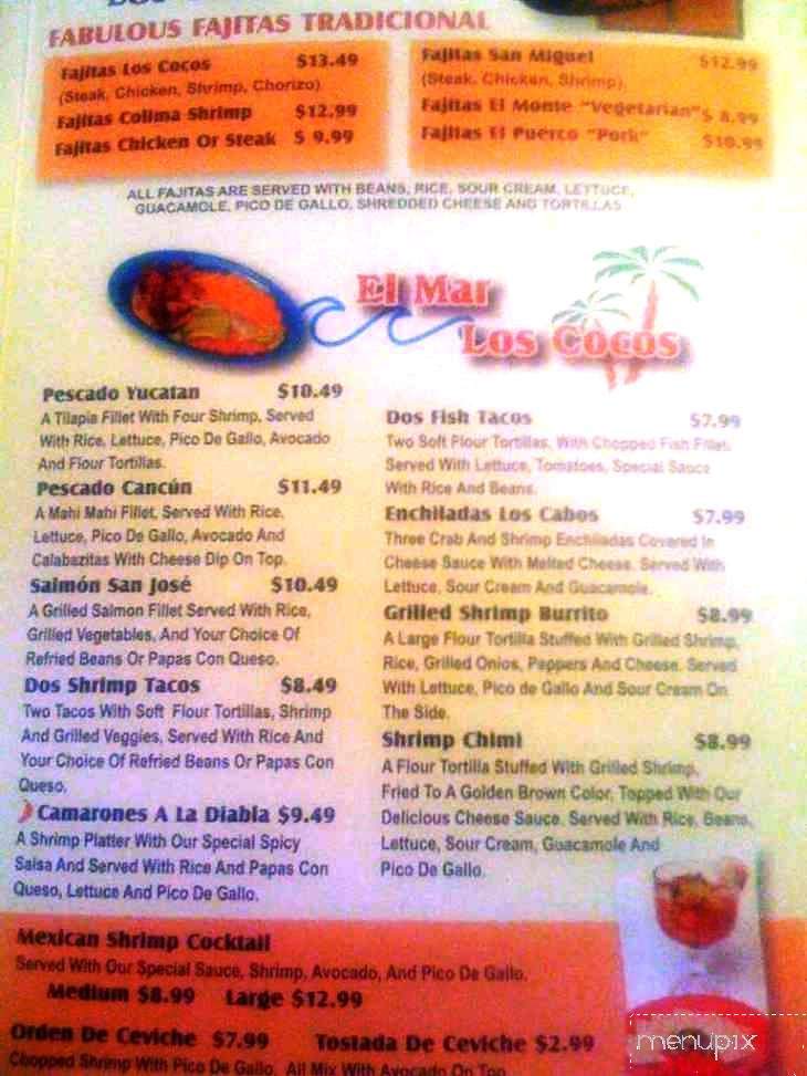 Los Cocos - Wichita, KS menu_pic