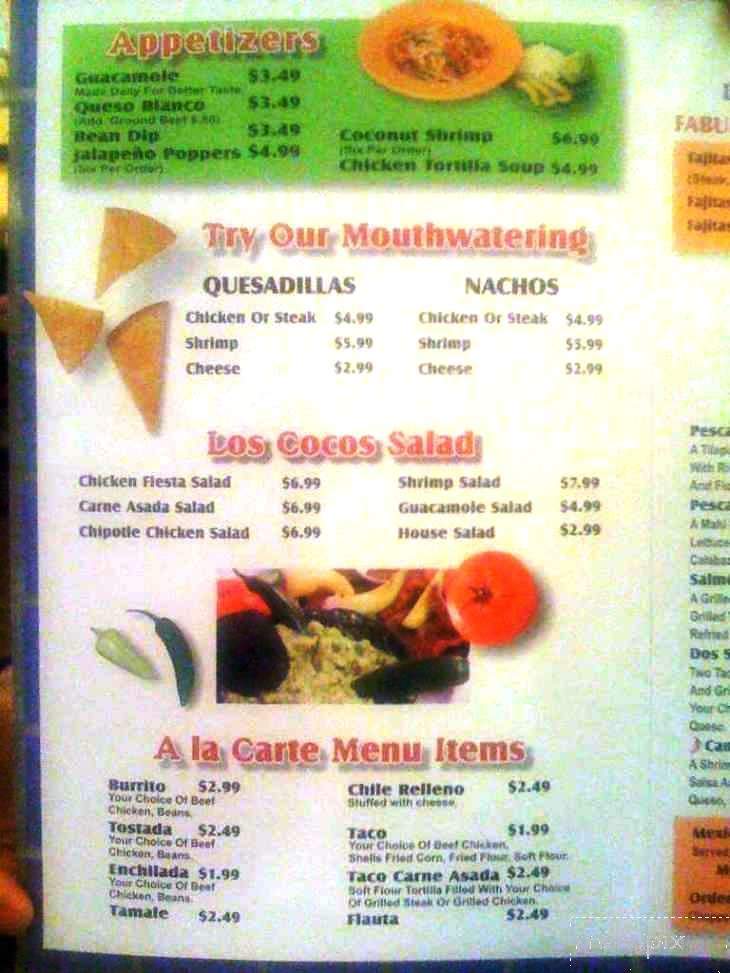 Los Cocos - Wichita, KS menu_pic