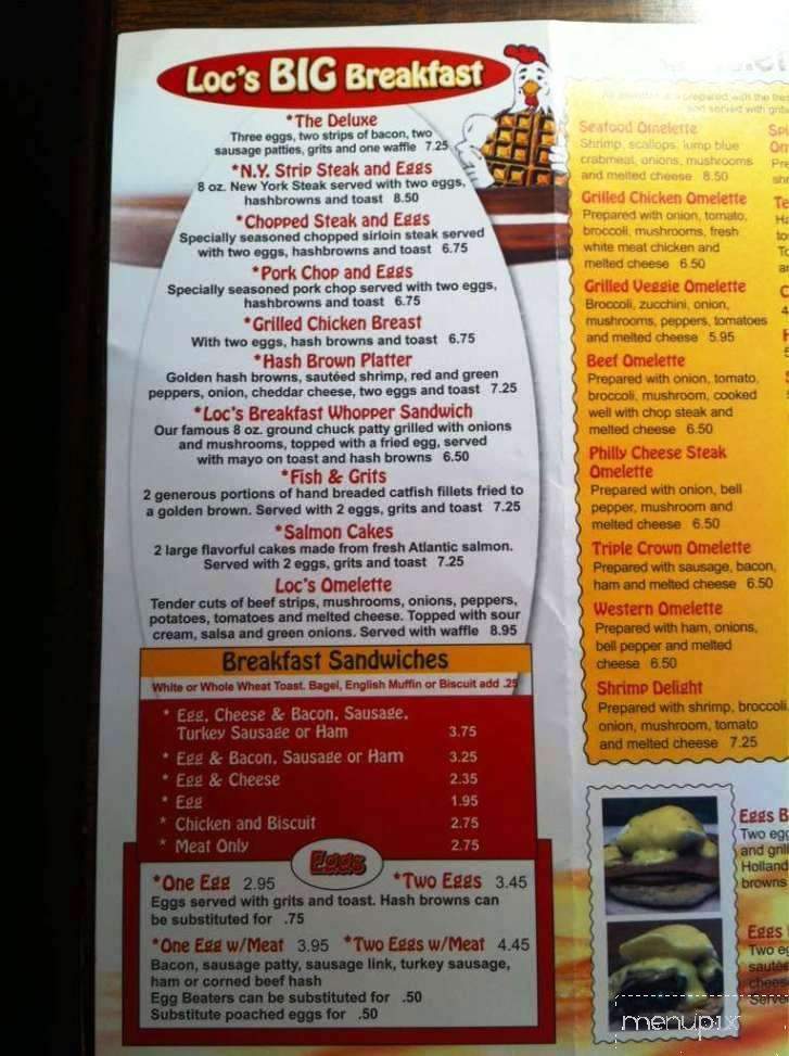 Loc's Chicken & Waffles - Savannah, GA menu_pic