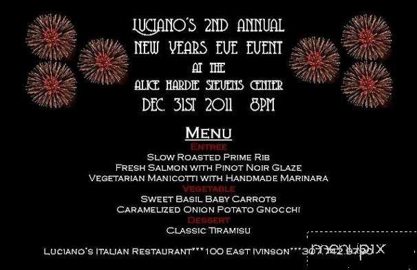 Luciano's - Laramie, WY menu_pic