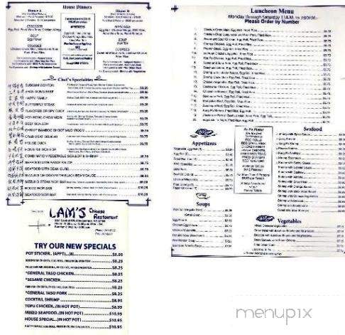 Lam's Chinese Restaurant - Albuquerque, NM menu_pic