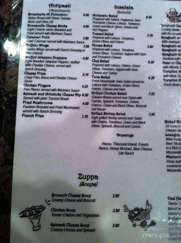 Little Italy & Italian Restaurant - King, NC menu_pic