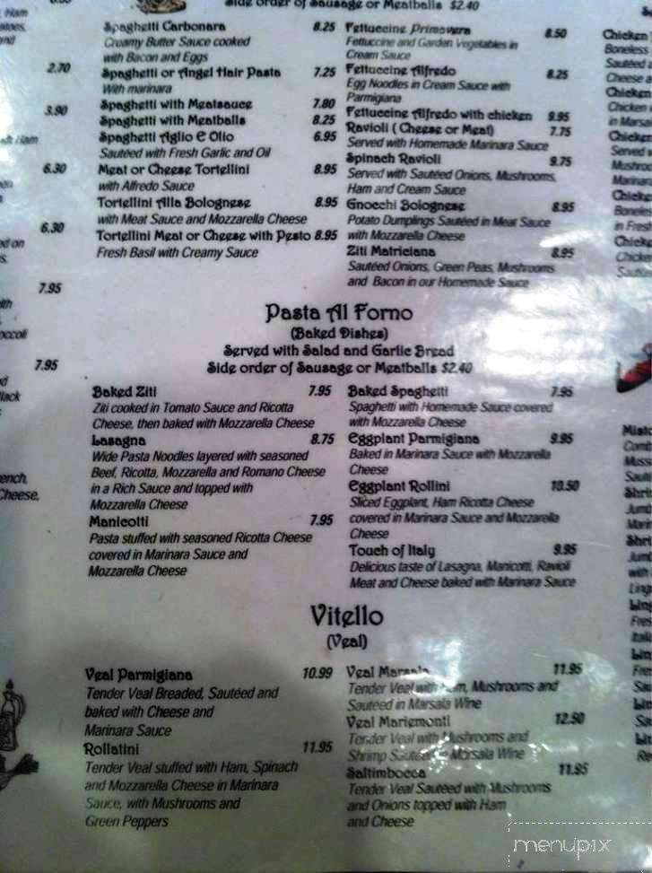 Little Italy & Italian Restaurant - King, NC menu_pic