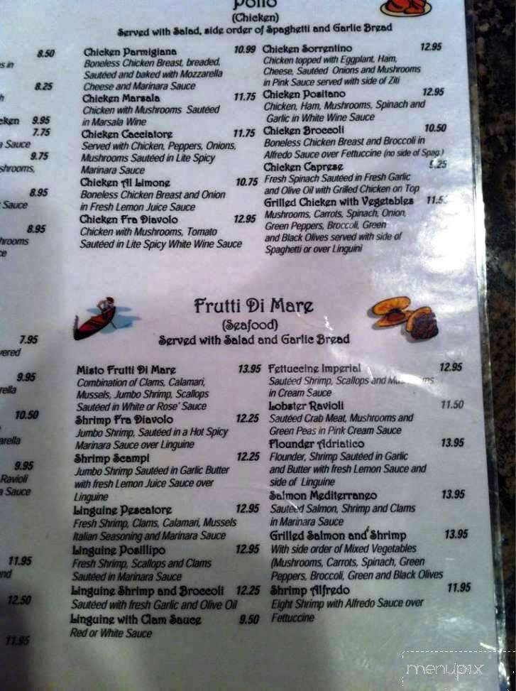 Little Italy & Italian Restaurant - King, NC menu_pic