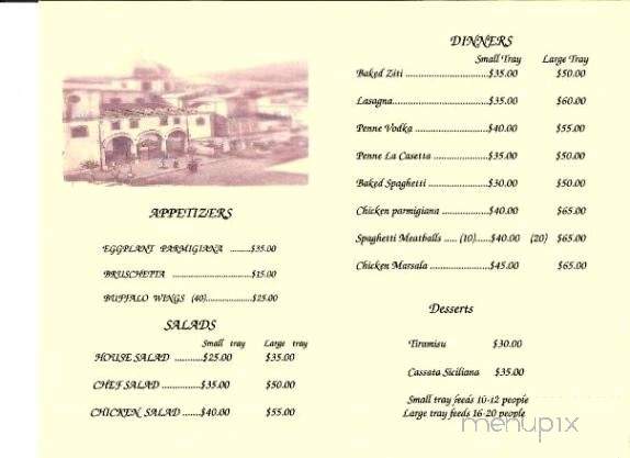 La Casetta Italian Restaurant - Bethel, NC menu_pic