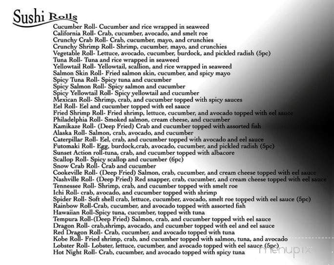 Little Kobe Japanese Restaurant - Cookeville, TN menu_pic
