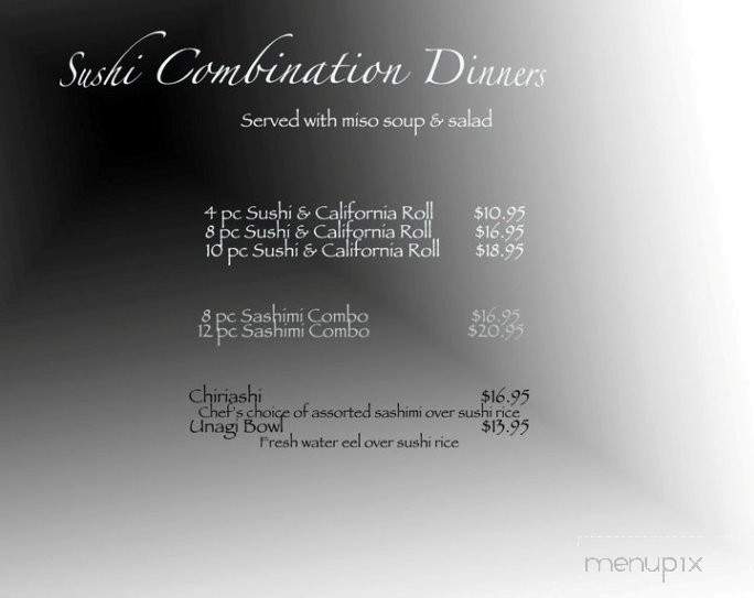 Little Kobe Japanese Restaurant - Cookeville, TN menu_pic