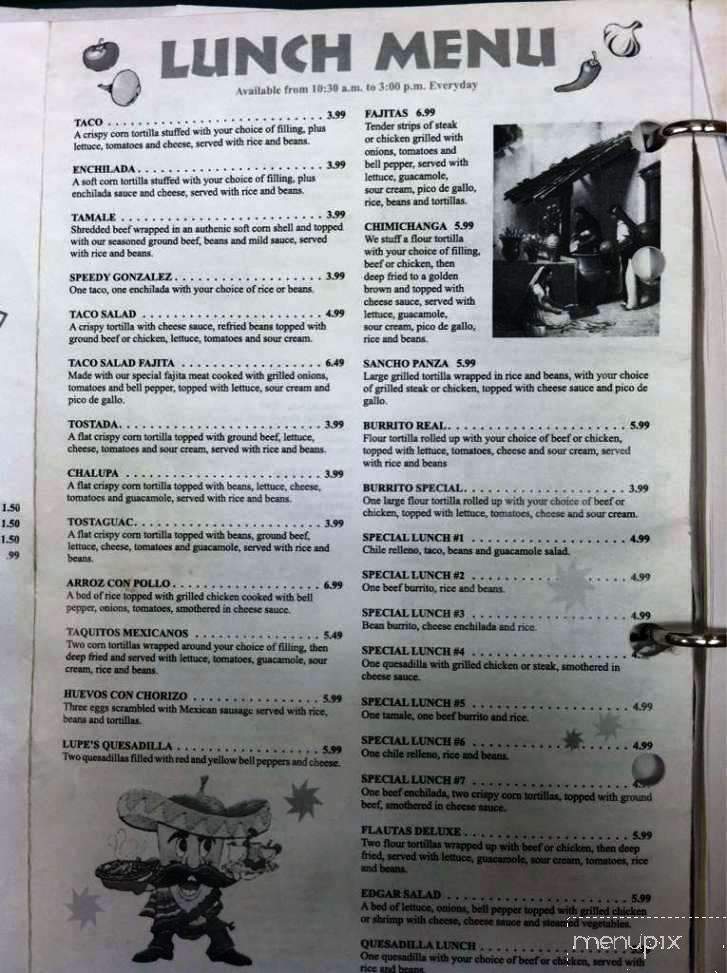 Lupe's Mexican Restaurant - Cullman, AL menu_pic