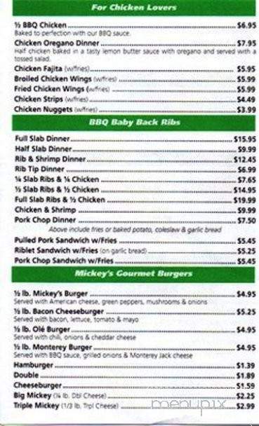 Mickey's Gyros II - Oak Forest, IL menu_pic