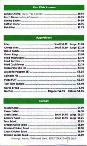 Mickey's Gyros II - Oak Forest, IL menu_pic
