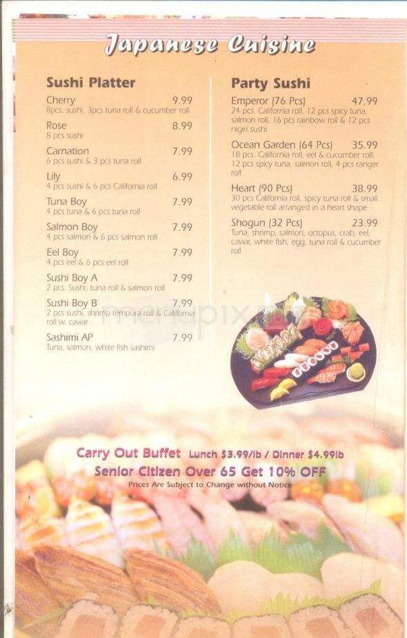 Grand China Grill and Buffet - Ridgeland, MS menu_pic