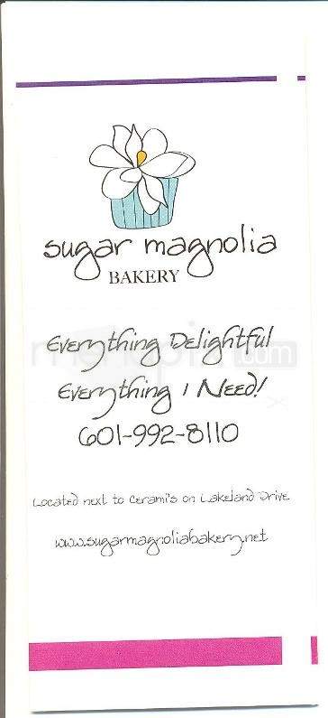 Sugar Magnolia Bakery - Flowood, MS menu_pic