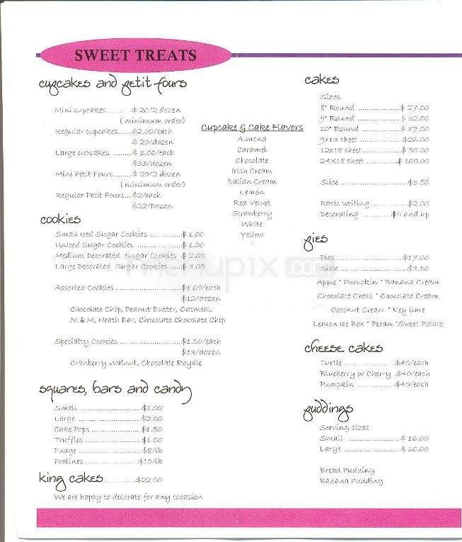 Sugar Magnolia Bakery - Flowood, MS menu_pic