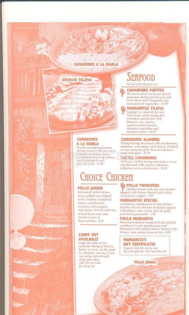 Margarita's Mexican Grill - Clinton, MS menu_pic