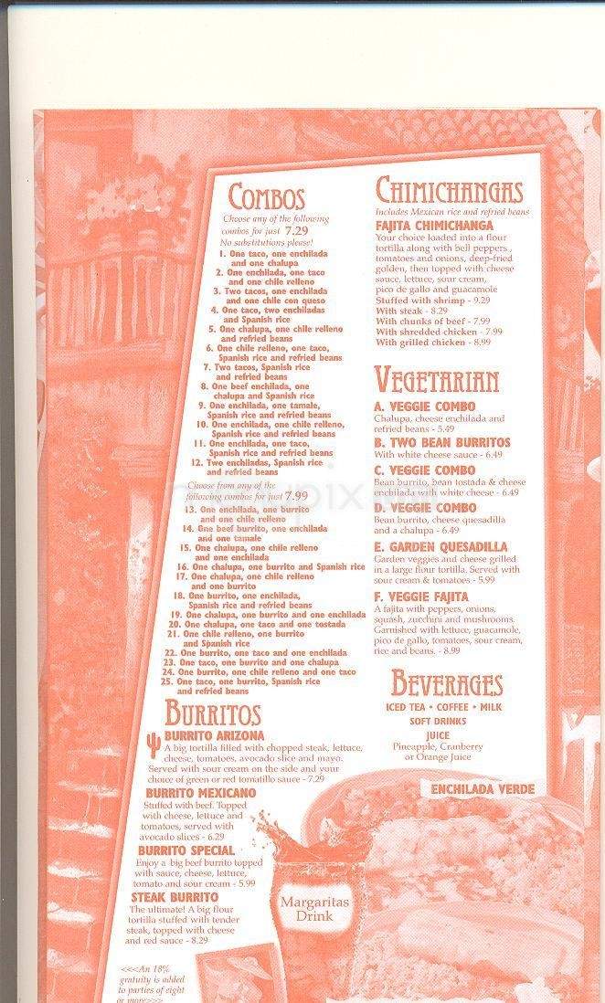 Margarita's Mexican Grill - Clinton, MS menu_pic