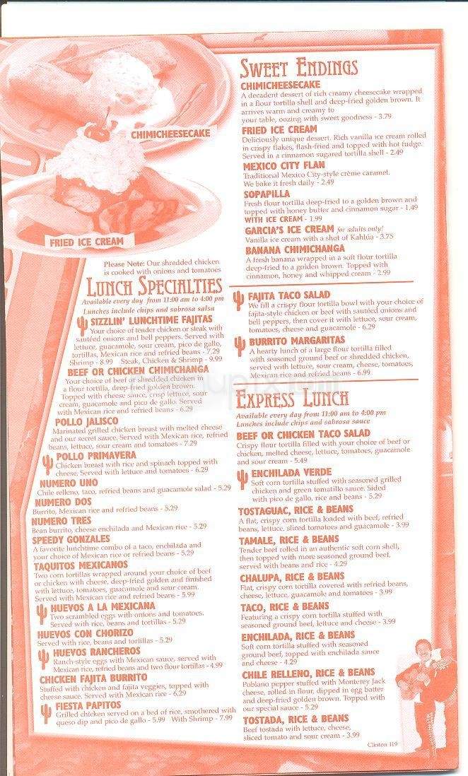 Margarita's Mexican Grill - Clinton, MS menu_pic