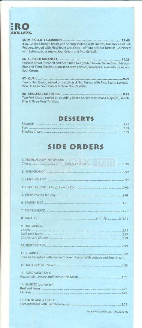 El Sombrero - Flowood, MS menu_pic