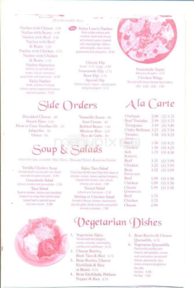 El Torero Mexican Restaurant - Flowood, MS menu_pic