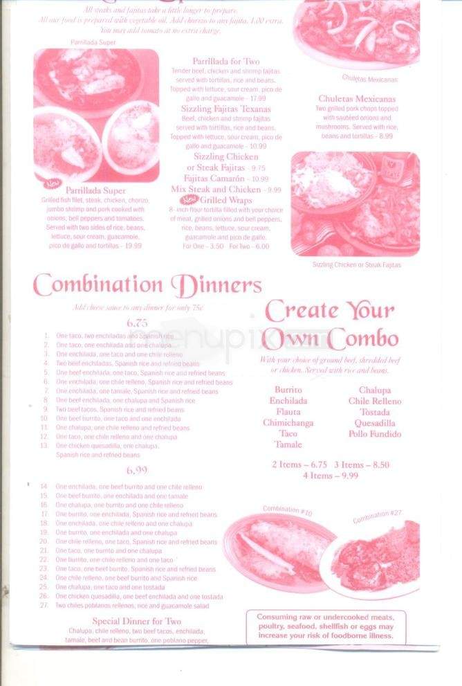 El Torero Mexican Restaurant - Flowood, MS menu_pic