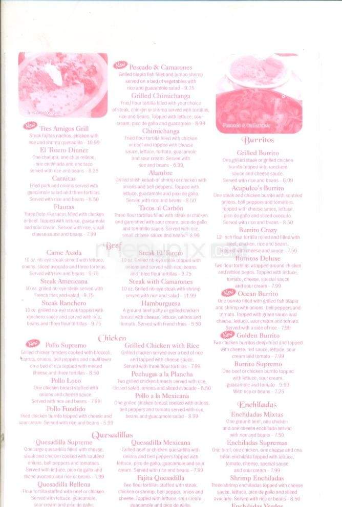 El Torero Mexican Restaurant - Flowood, MS menu_pic