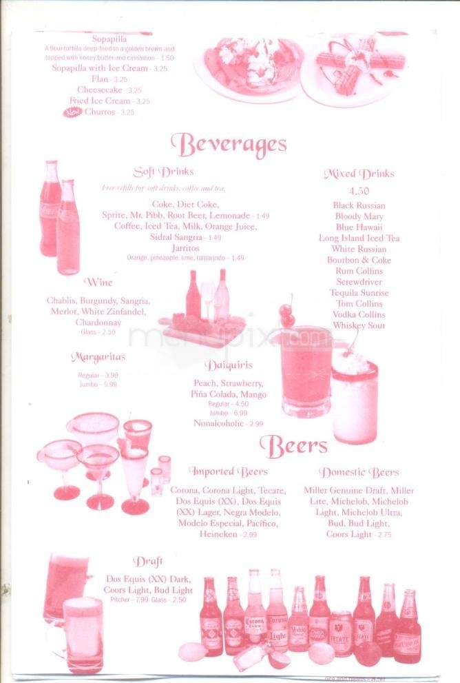 El Torero Mexican Restaurant - Flowood, MS menu_pic