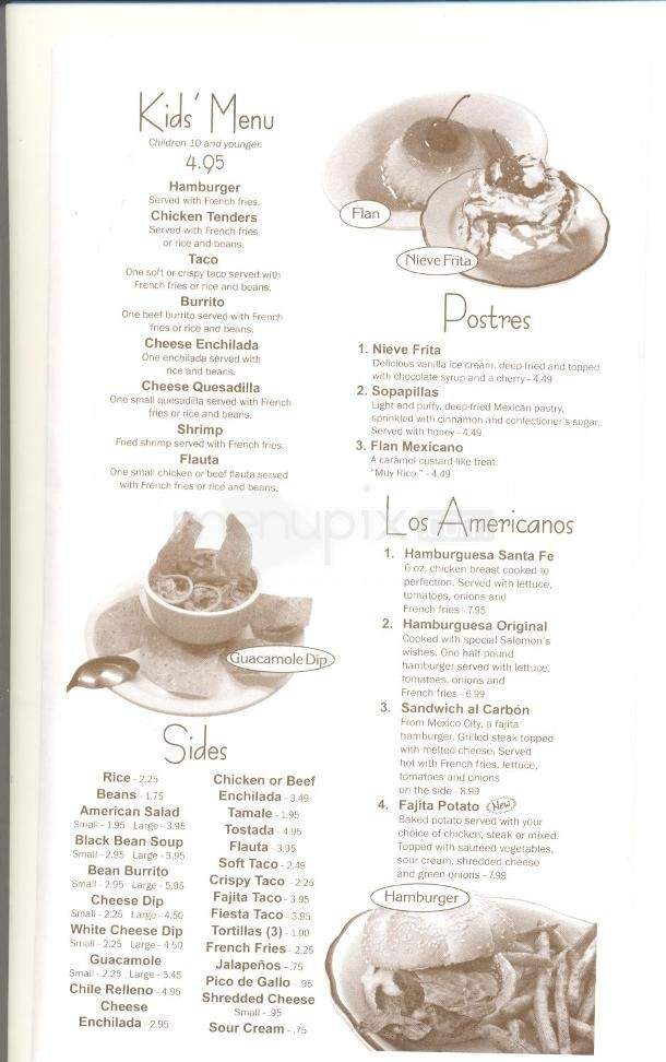 Cinco de Mayo - St. Augustine, FL menu_pic