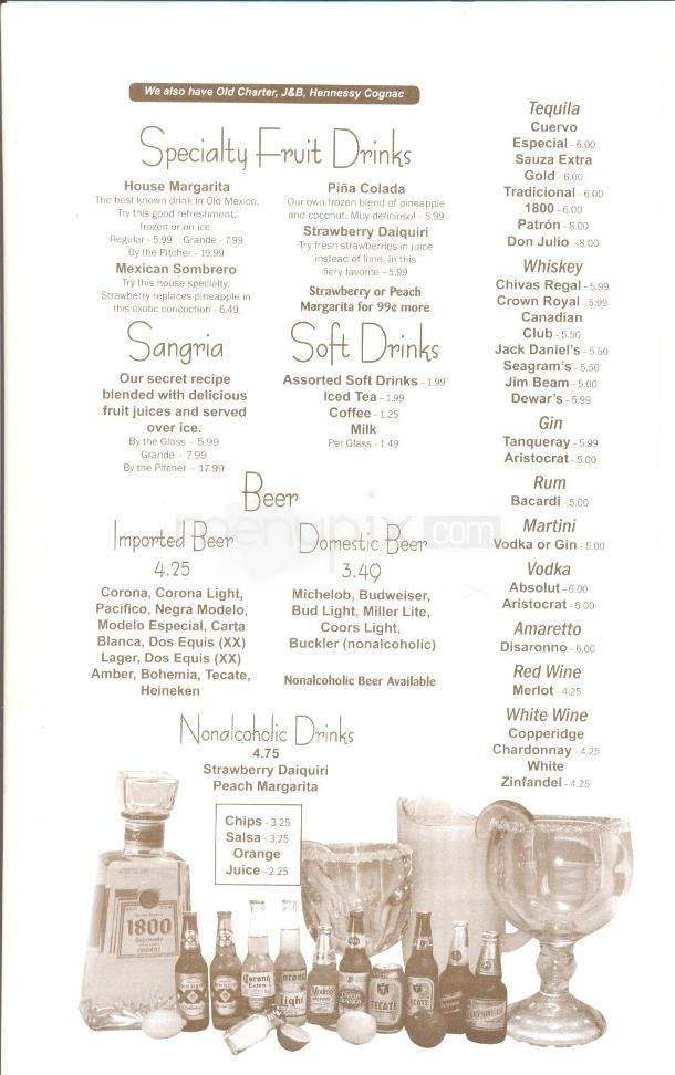 Cinco de Mayo - St. Augustine, FL menu_pic