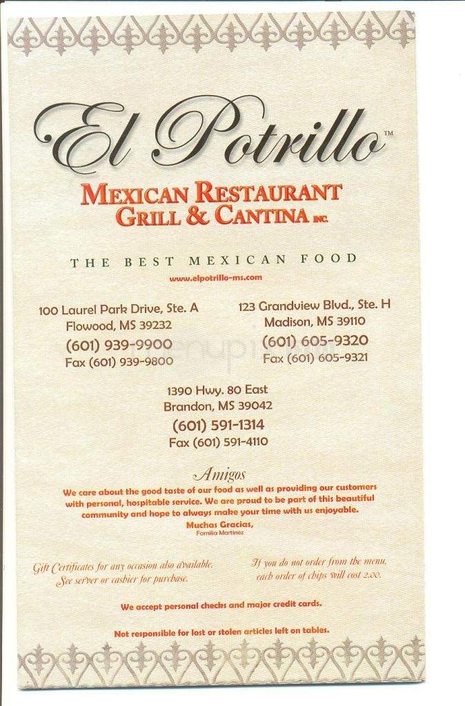 /2403512/El-Potrill-Mexican-Restaurant-Madison-MS - Madison, MS