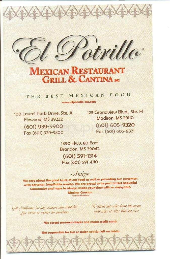 /199140/El-Potrillo-Mexican-Restaurant-Flowood-MS - Flowood, MS