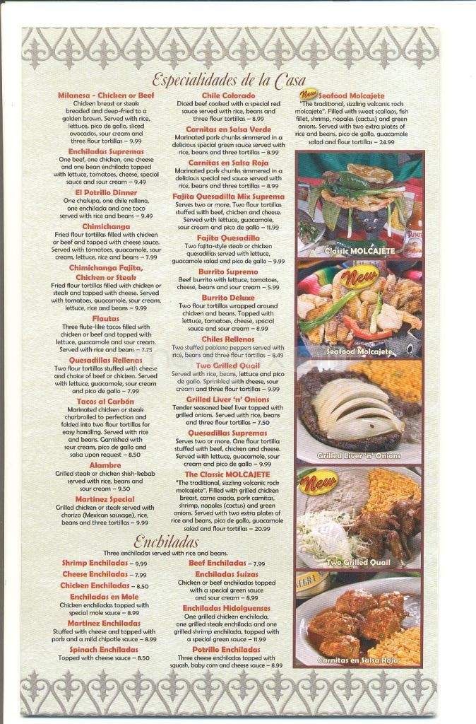 El Potrillo Mexican Restaurant - Brandon, MS menu_pic