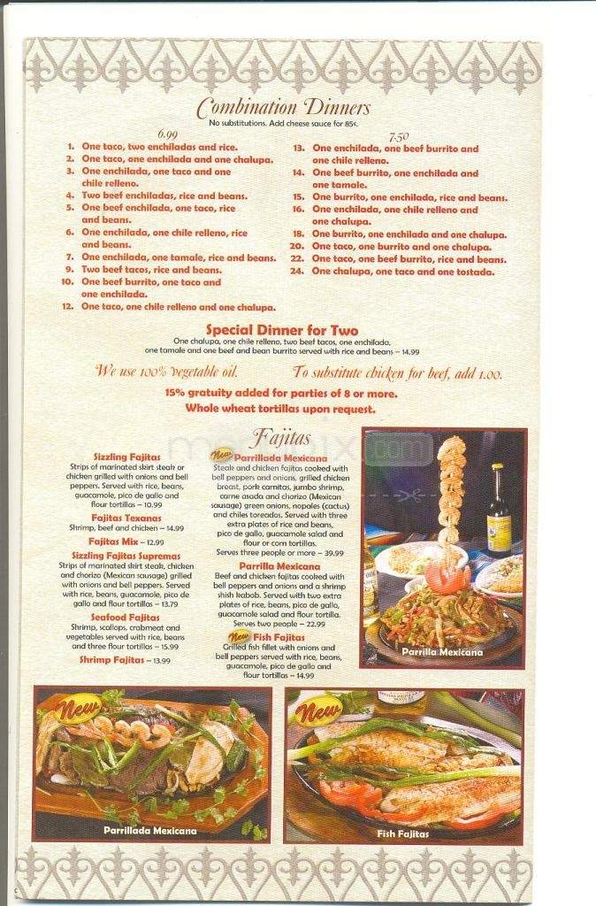 El Potrillo Mexican Restaurant - Brandon, MS menu_pic