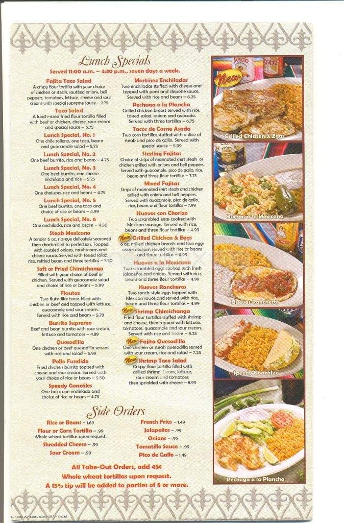 El Potrillo Mexican Restaurant - Brandon, MS menu_pic