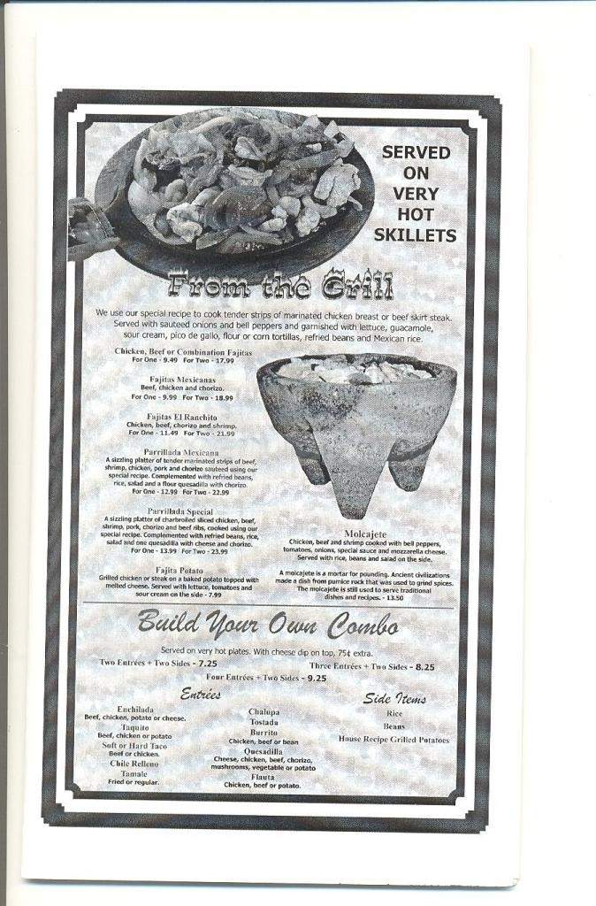 El Ranchito - Madison, MS menu_pic