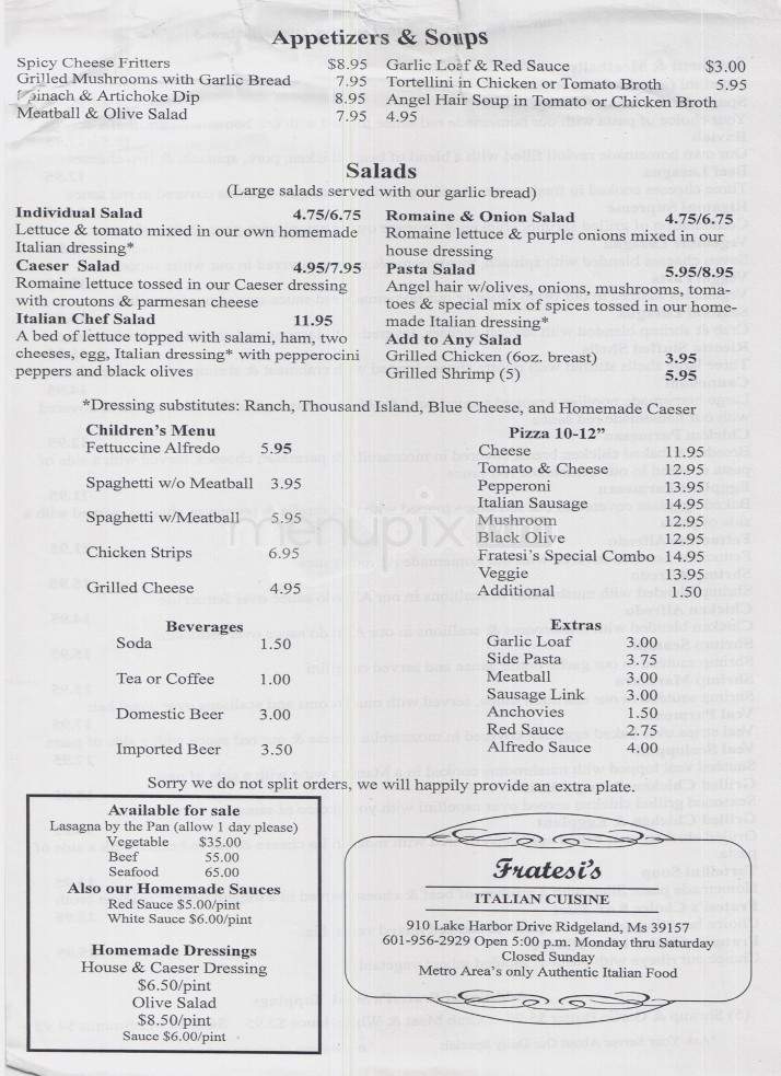 /2403543/Fratesis-Italian-Foods-Ridgeland-MS - Ridgeland, MS